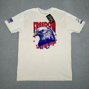 Grunt Style Shirt Mens‎ XL Beige Casual Crewneck Graphic Tee Logo Short Sleeve